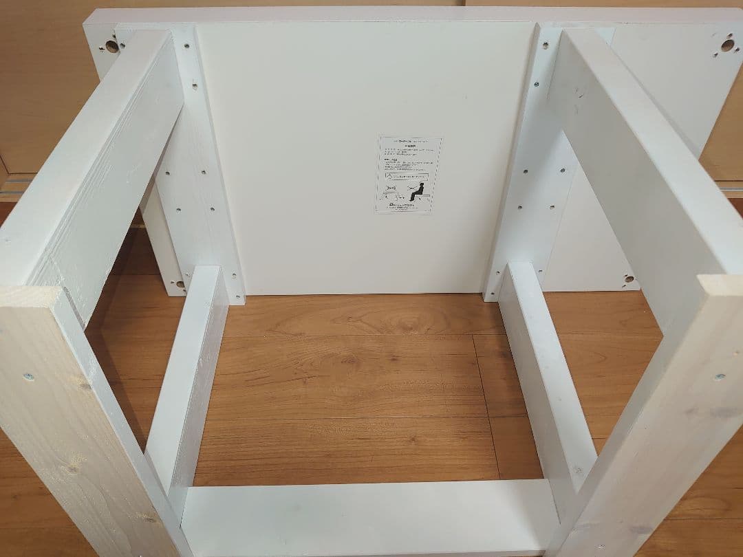 【累積168台目】１台用パチスロ実機の置き台（シンプルスタンド）★白色に塗装済み