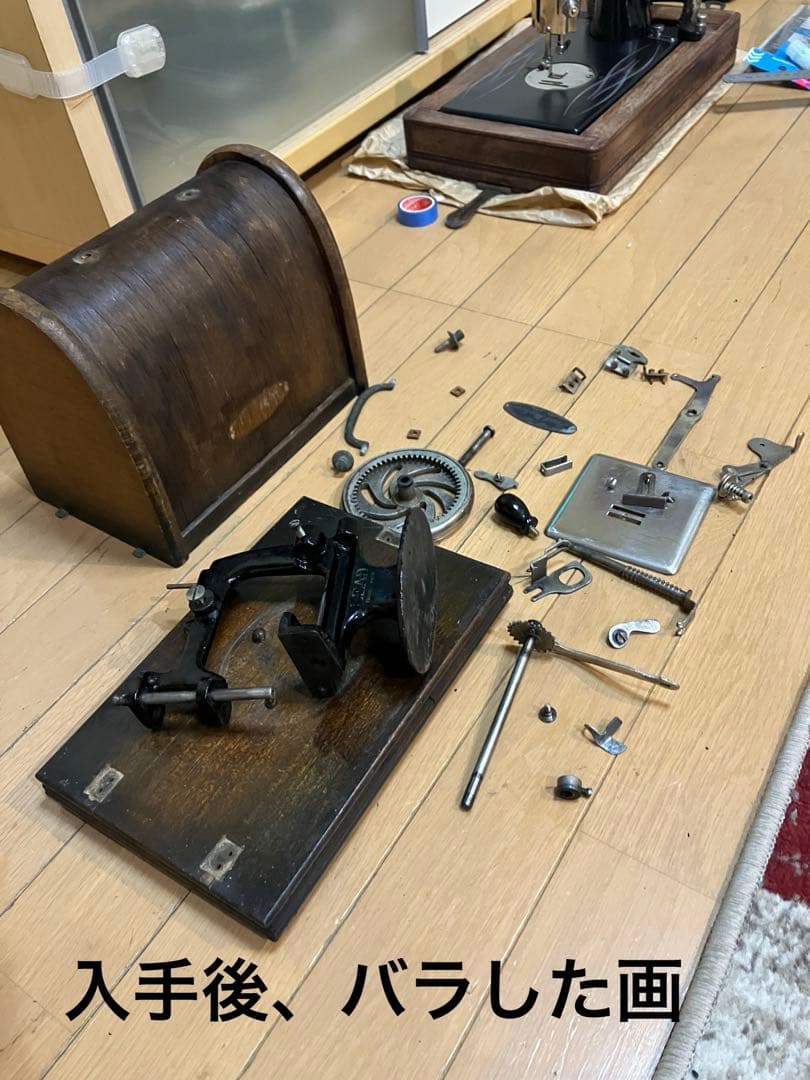 LEADチェーンステッチミシン◆小型単環ミシン◆アンティークミシン◆手回しミシン