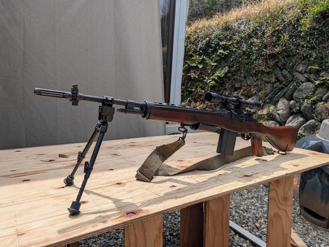 マルイ M14 E2 CAW 木製ストック ウォールナット 電動ガン