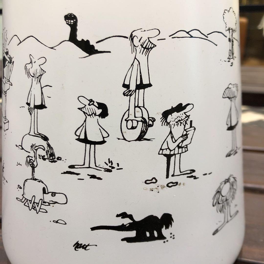 アンティーク　作家サイン入　手描きガラスのクッキーバーレル