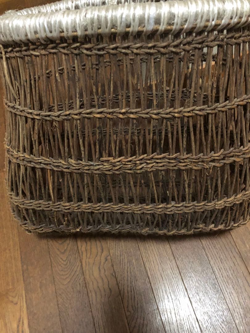 あけびの蔓かご　農具　古道具　手作り　花入れ　オブジェ　傘入れ