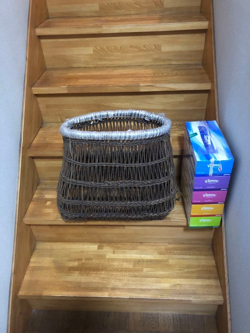あけびの蔓かご　農具　古道具　手作り　花入れ　オブジェ　傘入れ