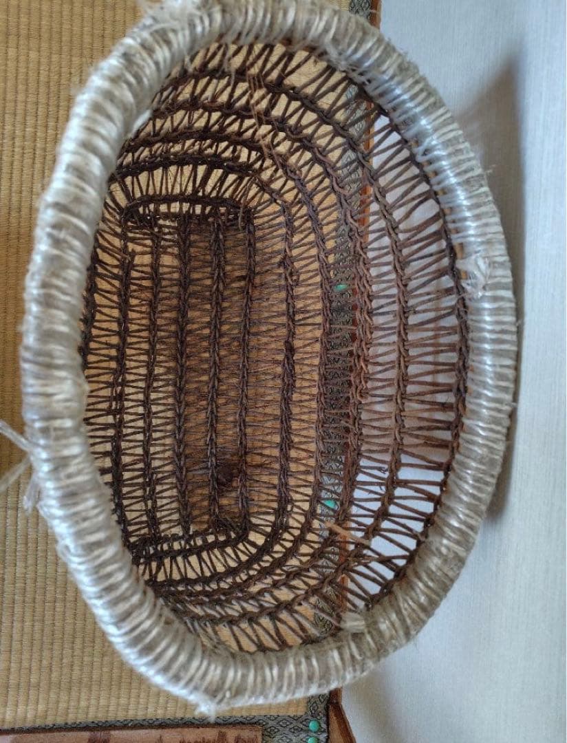 あけびの蔓かご　農具　古道具　手作り　花入れ　オブジェ　傘入れ