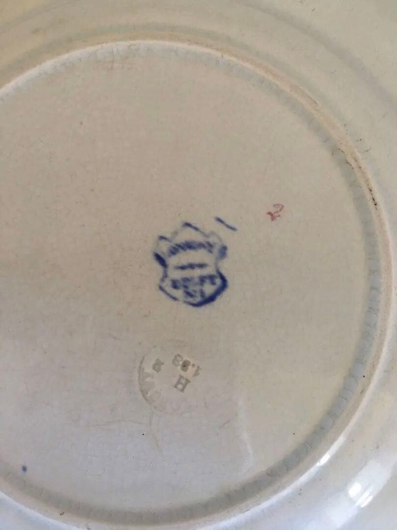 Longwy ロンウィDELFT フランスアンティーク 平皿 プレート