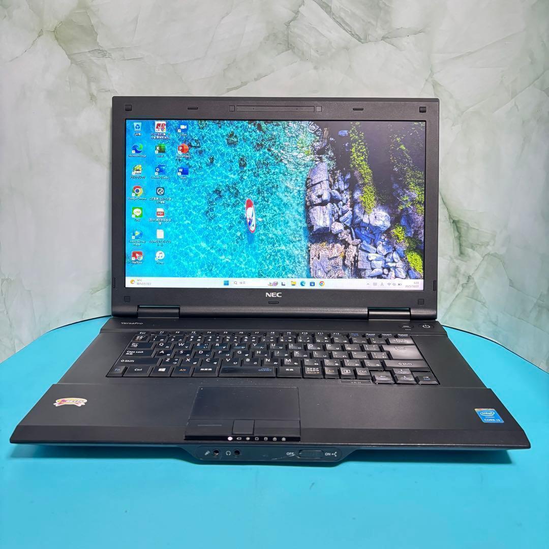 バッテリー◎【Office付】NECノートPC i3★メモリ8G★新品SSD