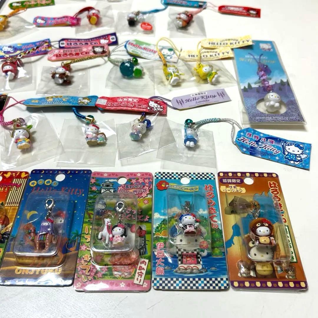 ハローキティ ご当地 限定 ストラップ 根付けキーホルダー 26個セット レア