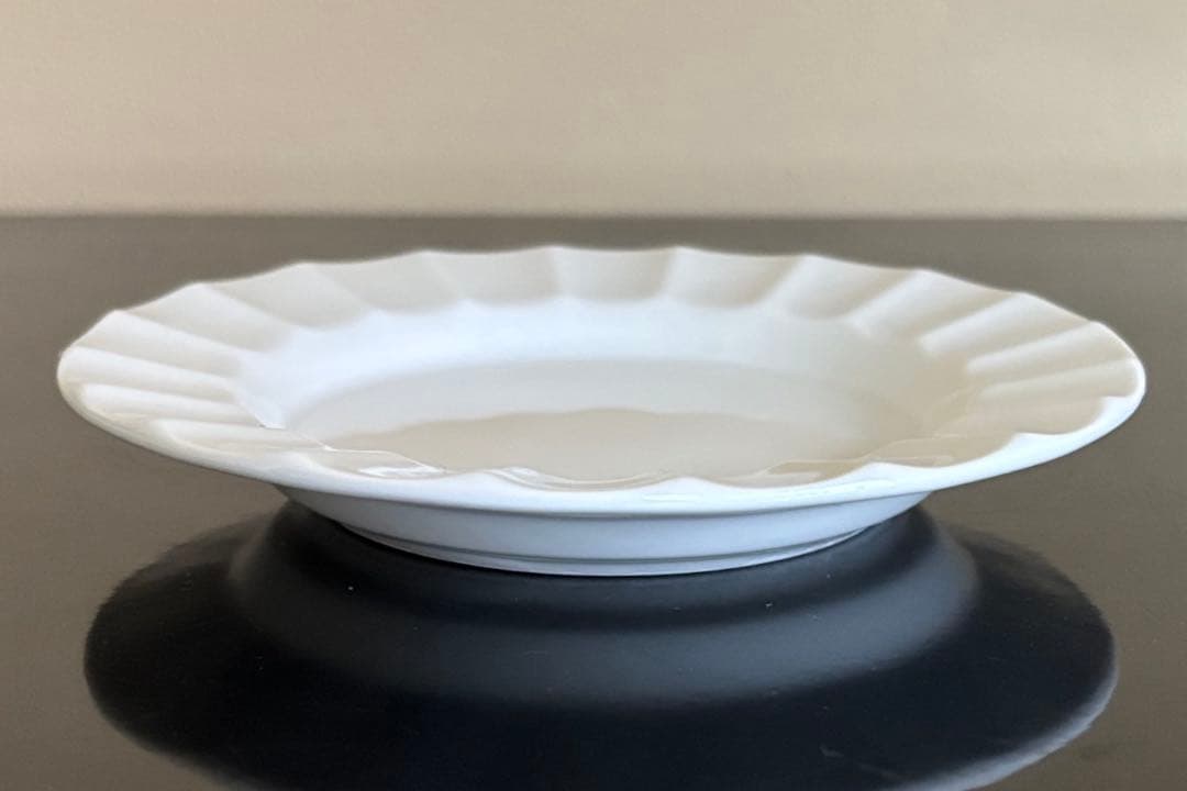 ロイヤルコペンハーゲン 白磁 輪花 小皿 12.5cm 9枚セット