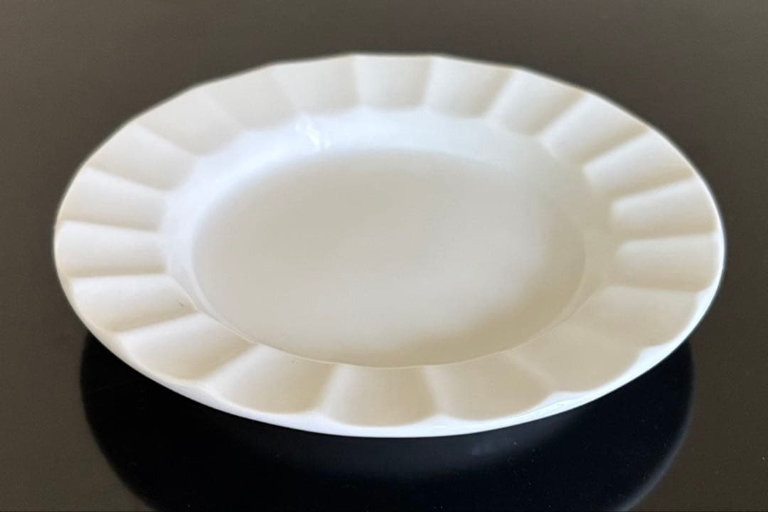 ロイヤルコペンハーゲン 白磁 輪花 小皿 12.5cm 9枚セット