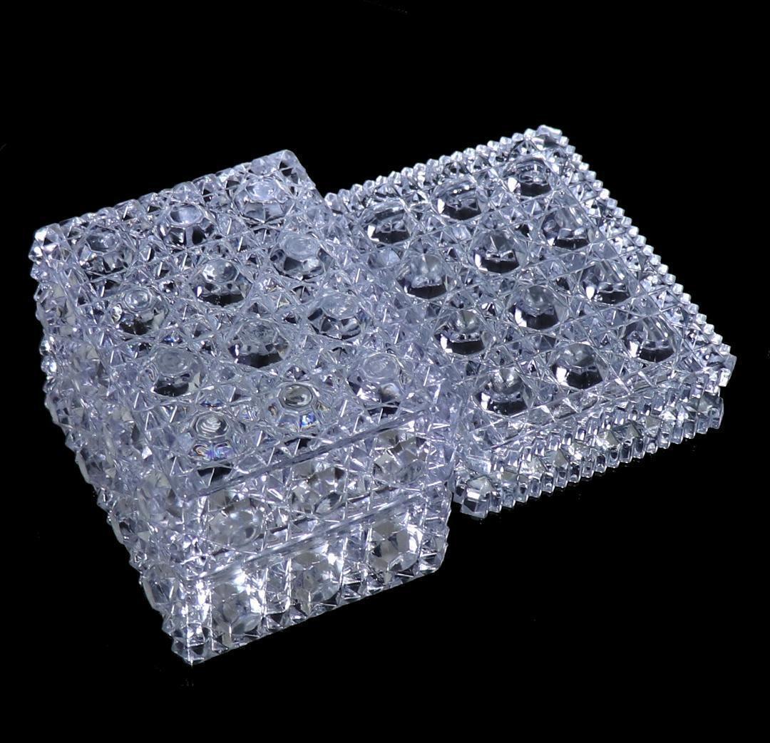 オールド・バカラ 稀少型 ディアマン・ピエーリー 大型全面切子装飾蓋物 小物入れ