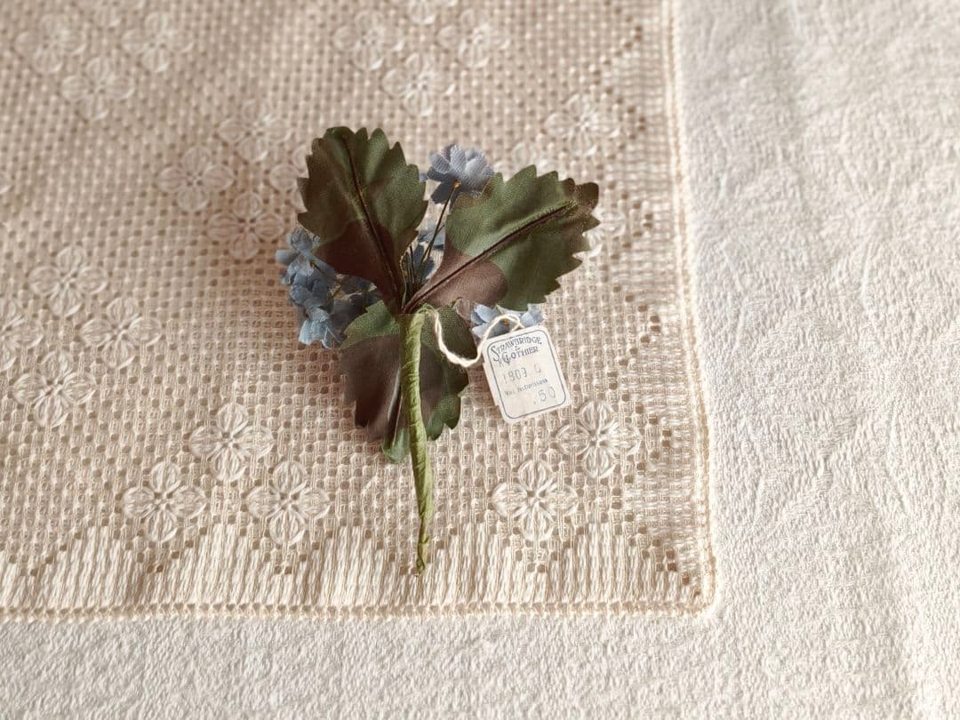 * vintage flower ❀ 布花 ライトブルーのお花 ブーケ