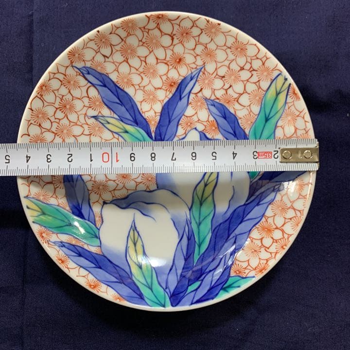 鍋島御庭焼　アンティーク　鍋島焼　杏葉紋　色鍋島　桃文様