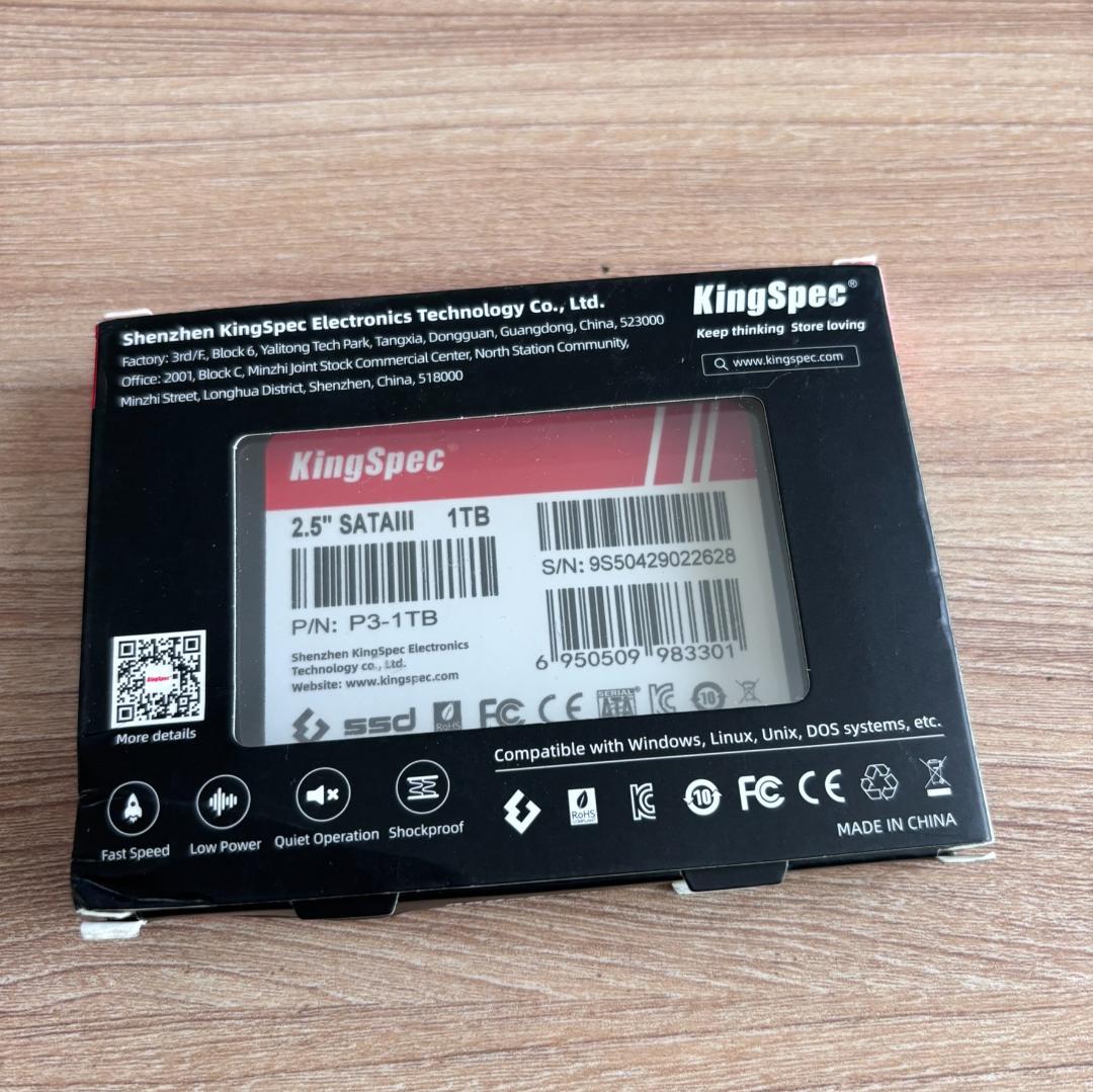 KingSpec 1TB SATAIII 6Gb/s 2.5インチ内蔵SSD