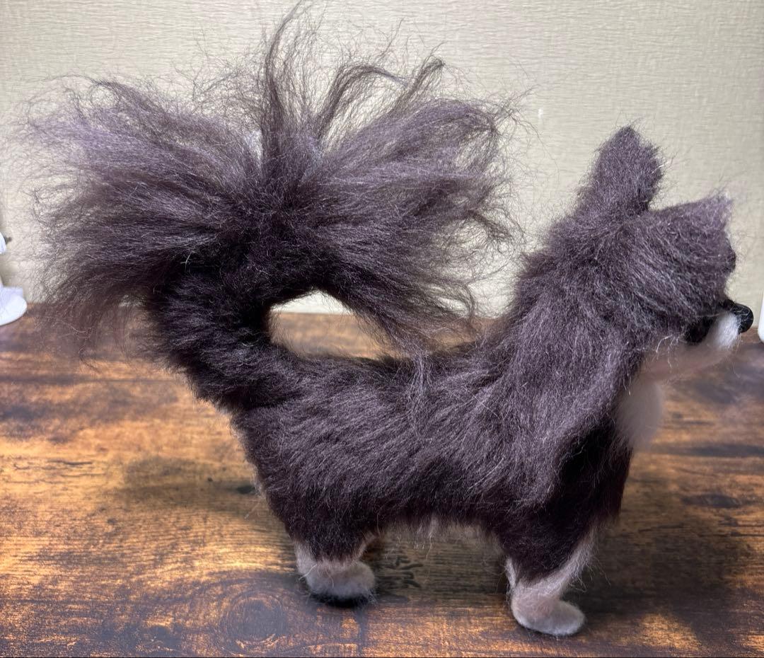 羊毛フェルト 犬　チワワブラックタン