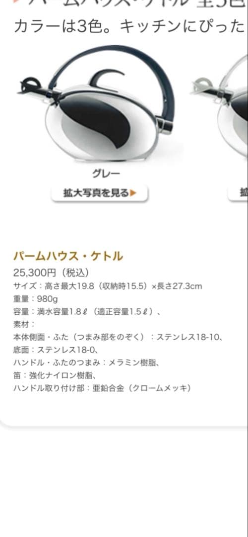 Palmhouse kettle ケトル ヤカン