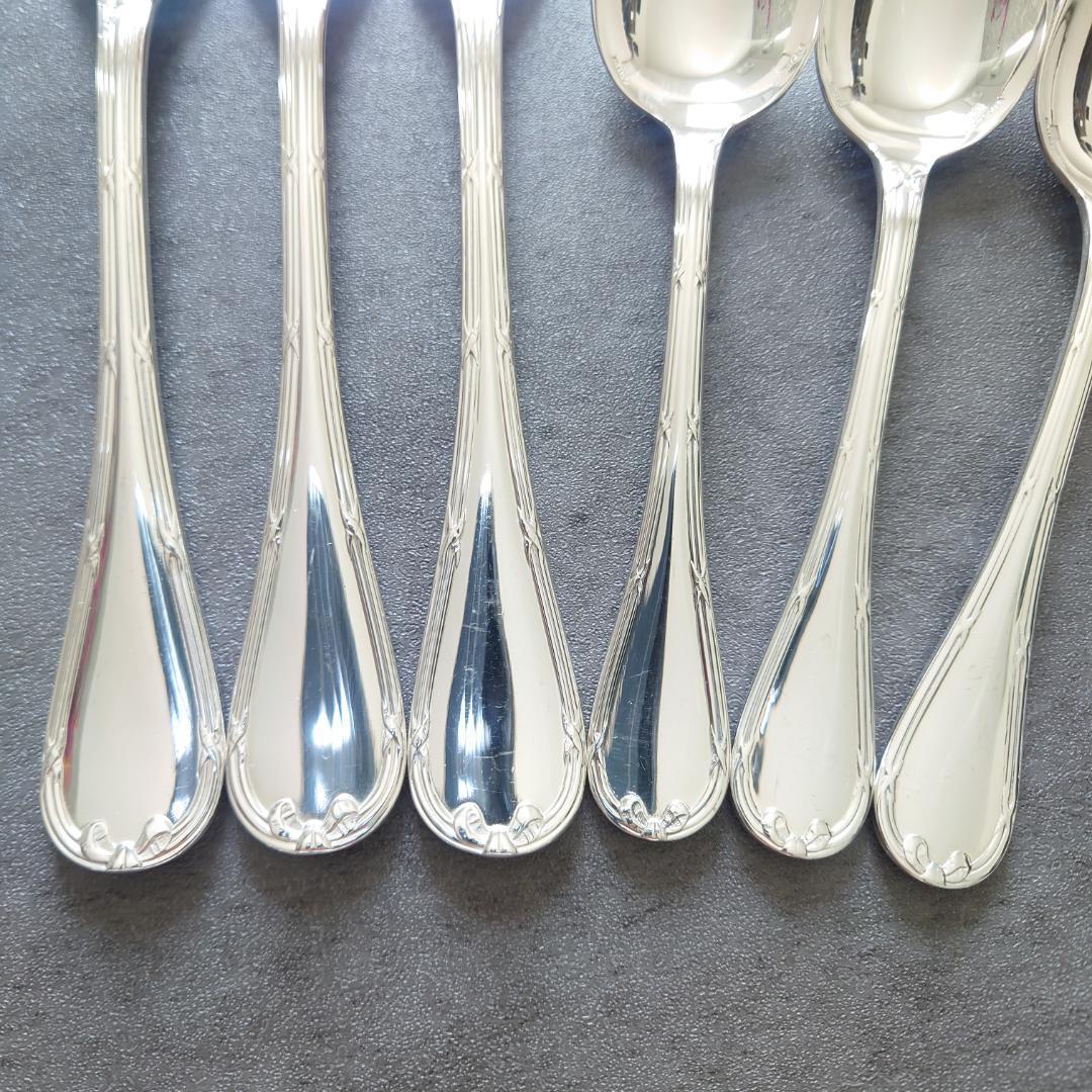美品 クリストフル リュバン ケーキフォーク コーヒースプーン 6点