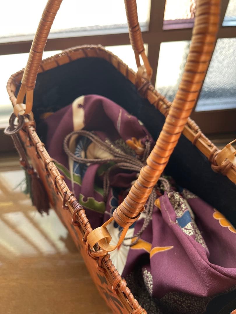 一閑張りかごバック