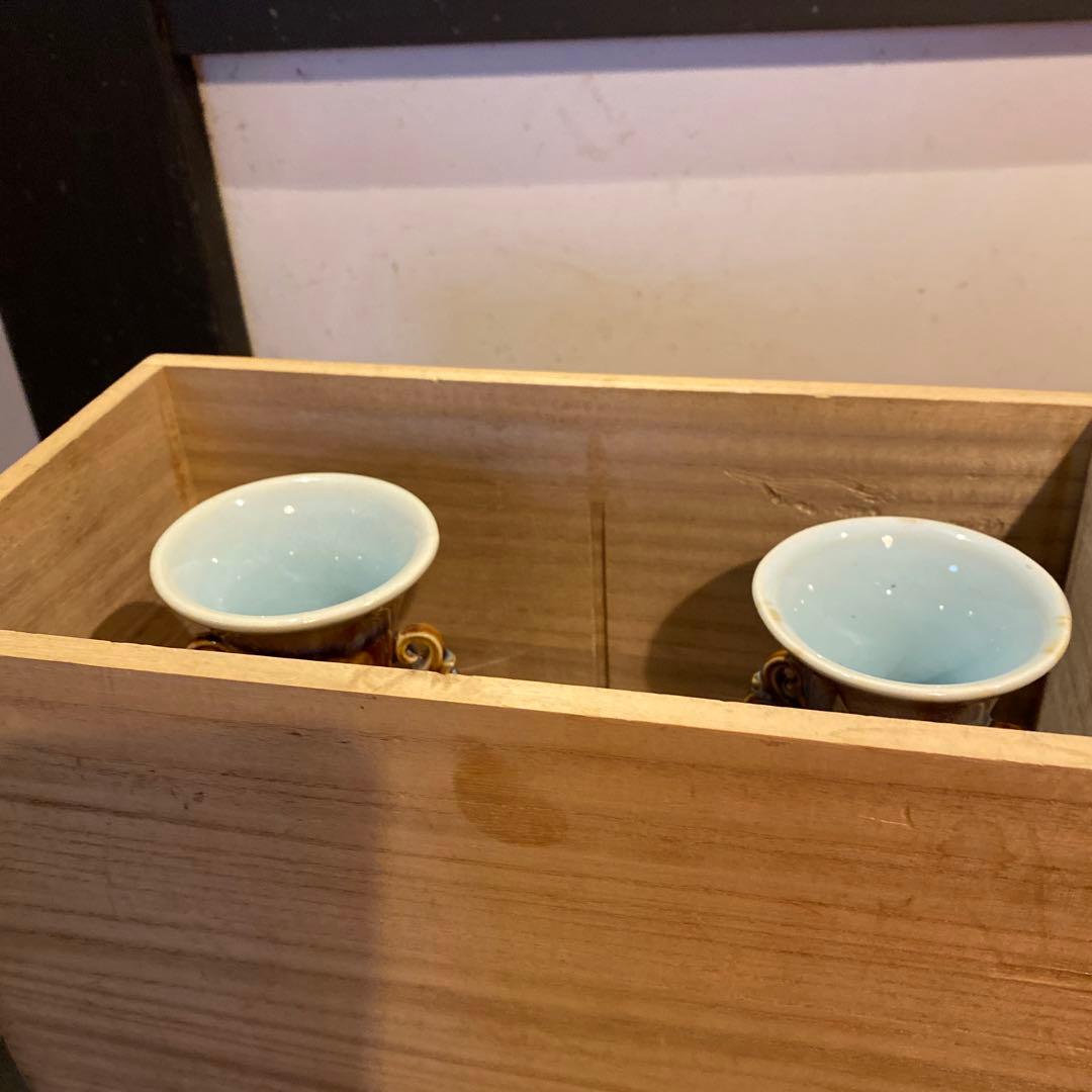 中国耳付花瓶一対【桐箱付】