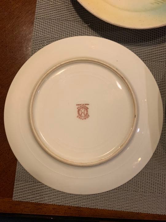 値下げ オールドノリタケ ケーキ皿 バンドペリイント 約明治製