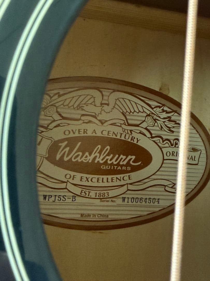 Washburn WPJ5S-B エレアコ ブラックナイトシリーズ 黒 Hケース