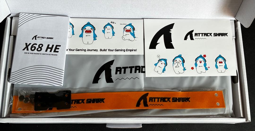 ATTACKSHARK X68HE 磁気スイッチ ラピッドトリガーキーボード黒灰