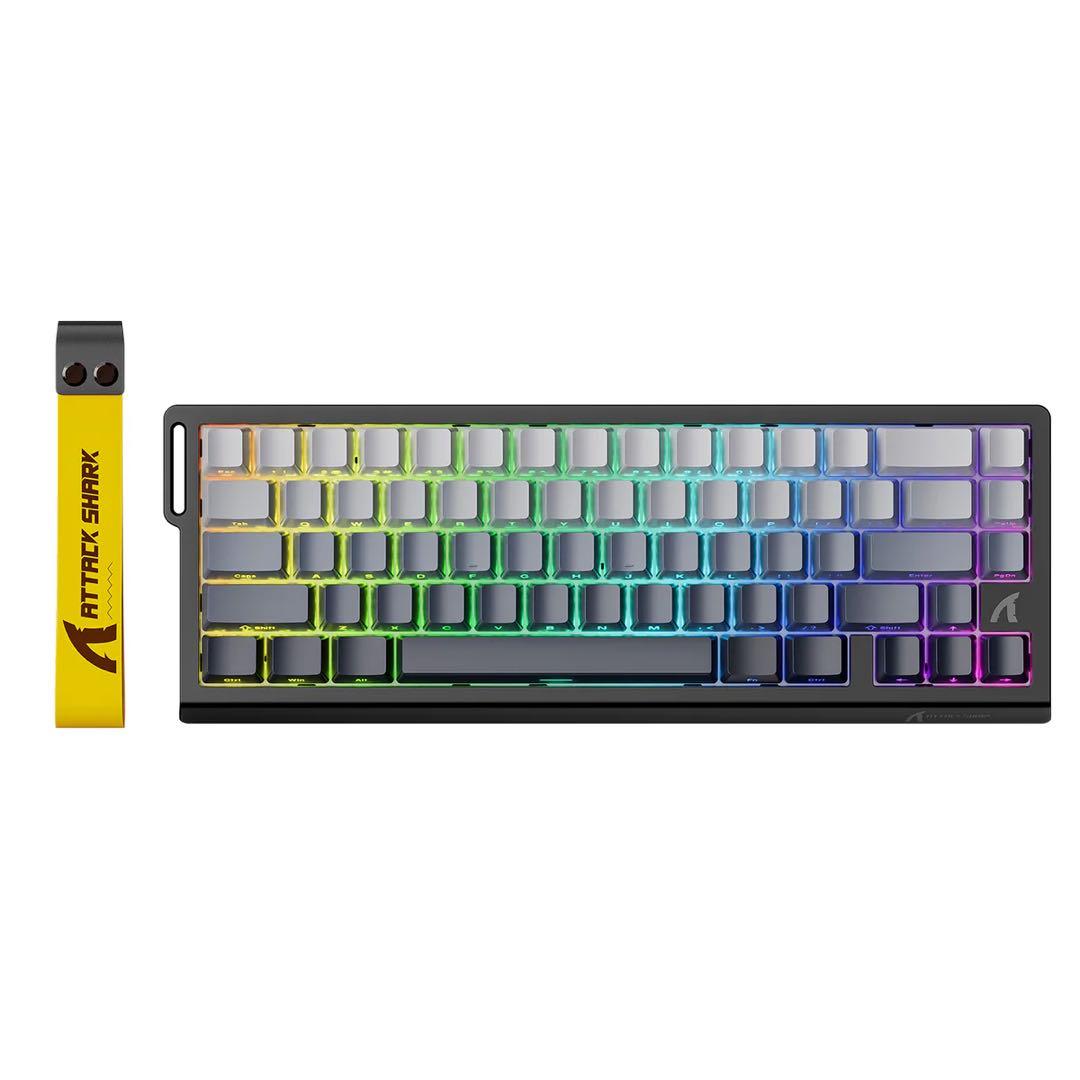 ATTACKSHARK X68HE 磁気スイッチ ラピッドトリガーキーボード黒灰