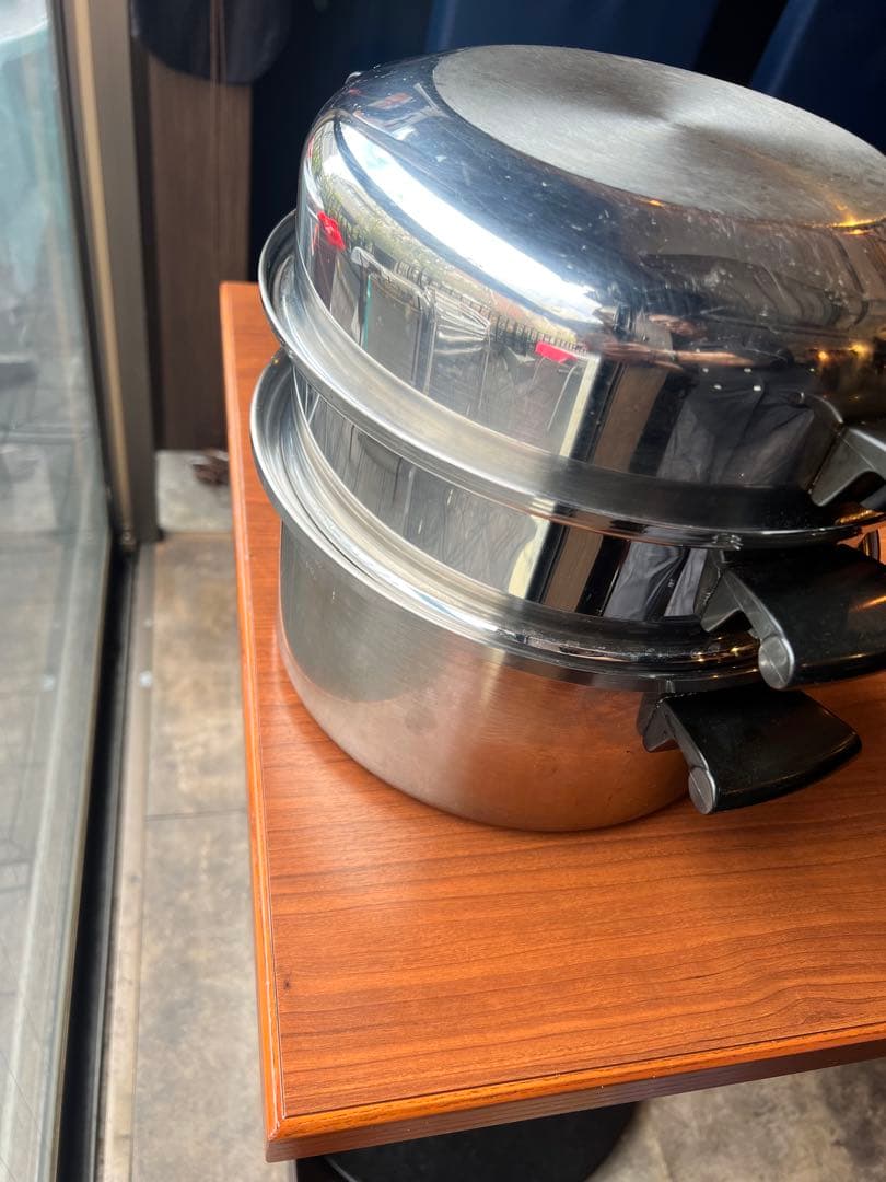 Amway Queen 6L ステンレス無水鍋・蒸し器・その他セット アムウェイ