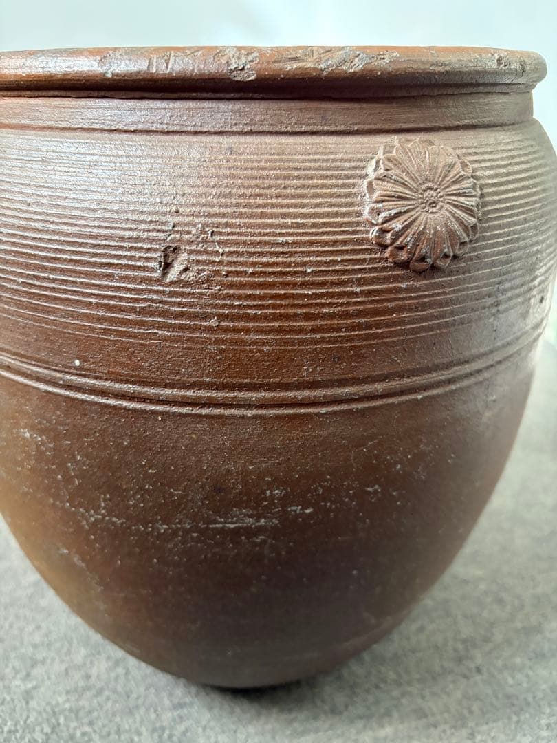 古備前 備前焼 花模様