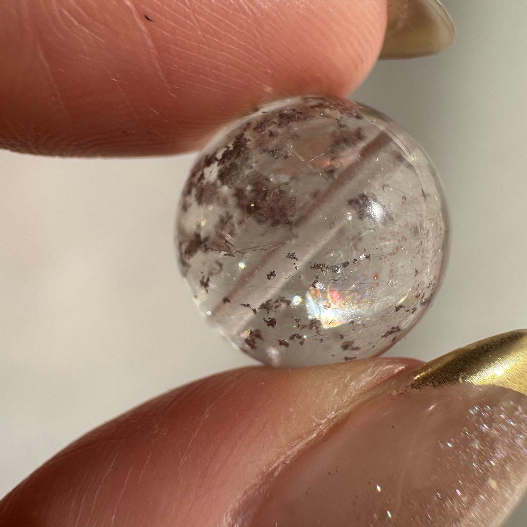 セール　一点もの　天然石　粒　ガーデンクォーツ　サゲニティッククォーツ　かすみ草