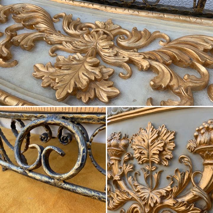 希少　イタリア　ロココ調　レジカウンター　飾り棚　テーブル　カウンターバー　店舗