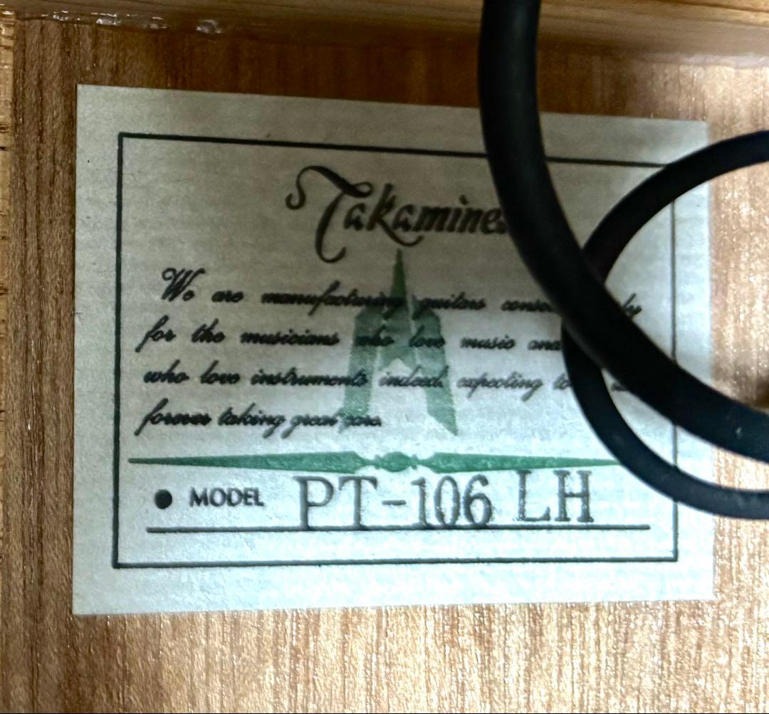 【新品弦張替済】TAKAMINE エレアコ PT-106LH レフティー