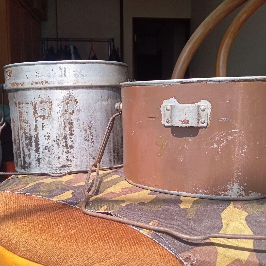 希少!　珍品!　日本軍九二式　二重飯盒　九九ニギリ矢製