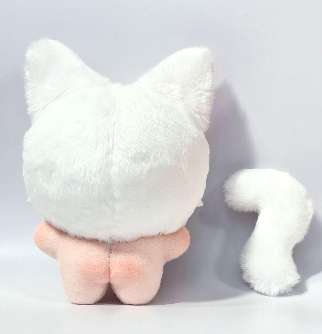 自作 無属性 ぬいぐるみ 白猫くん 人耳なしver 10cm