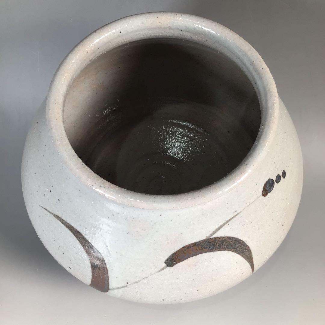 Ｎ６０３　水指　『武村利左エ門造』『絵唐津』『算玉形水指』　共箱　茶道具