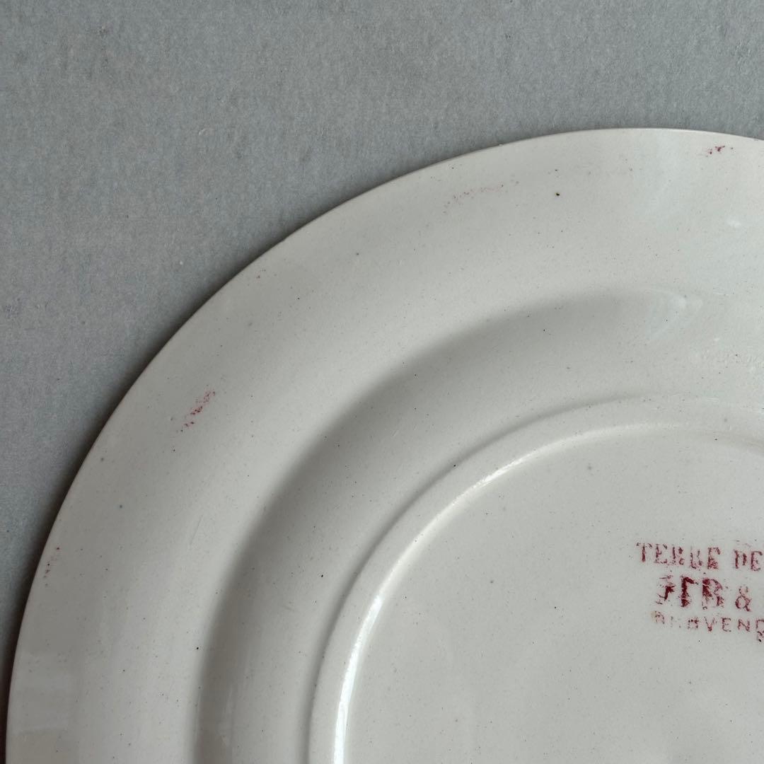 美品 フランスアンティーク HB&Cie紫陽花 切り花が美しいデザートプレート