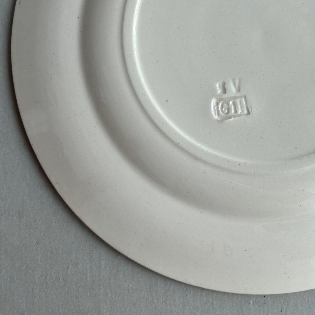 美品 フランスアンティーク HB&Cie紫陽花 切り花が美しいデザートプレート