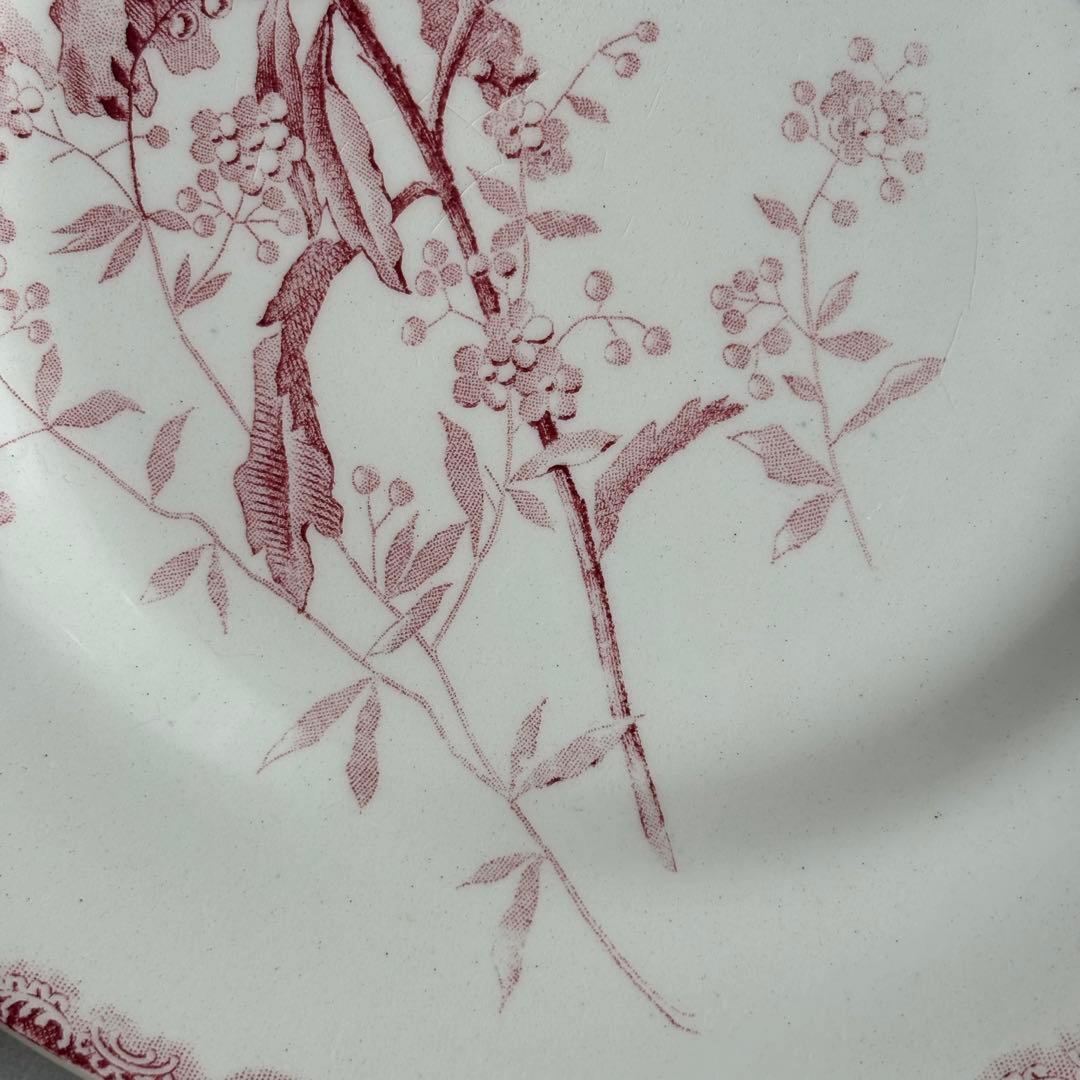 美品 フランスアンティーク HB&Cie紫陽花 切り花が美しいデザートプレート