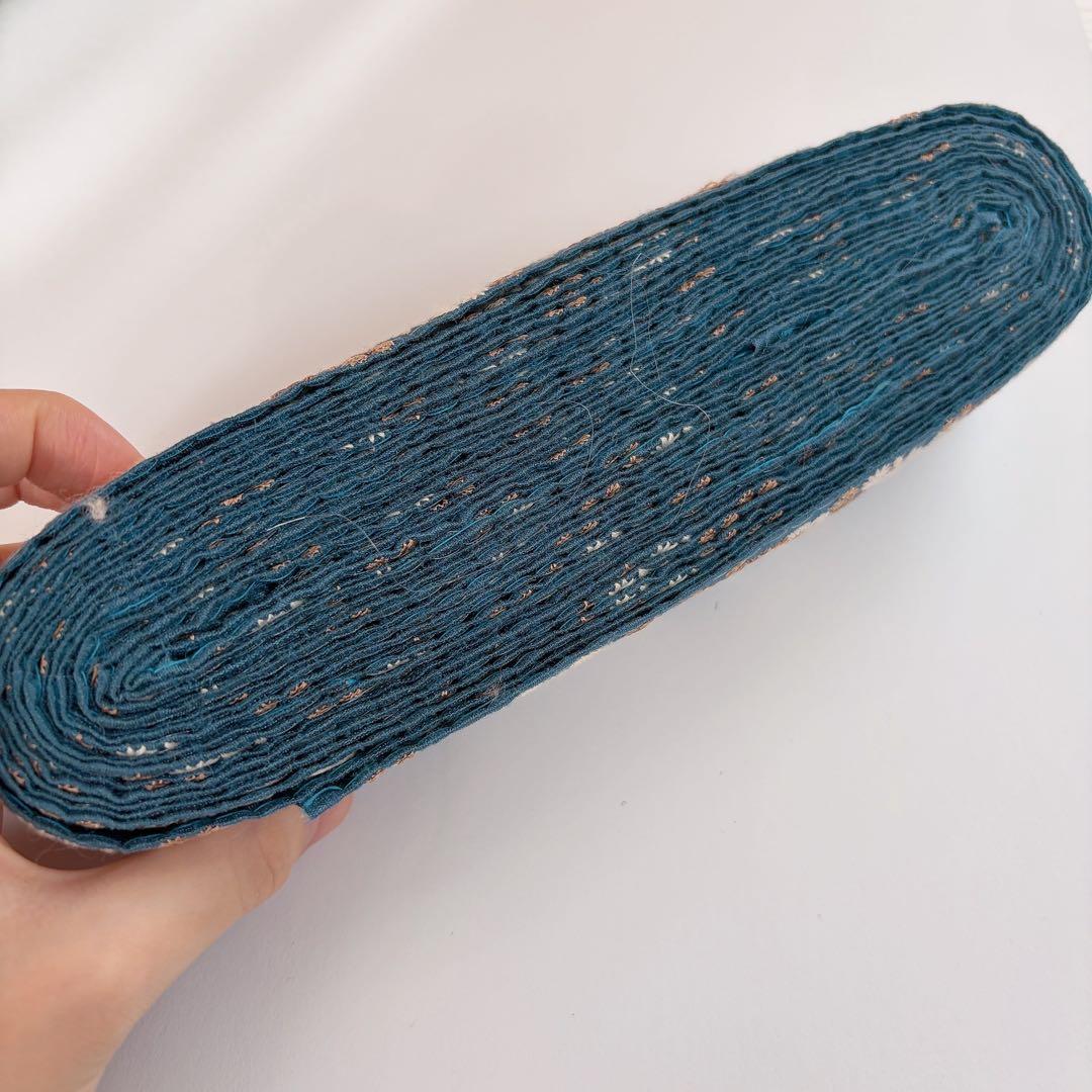 インド刺繍リボン　まるまる3ロールセット！　限定価格　黒×青×白