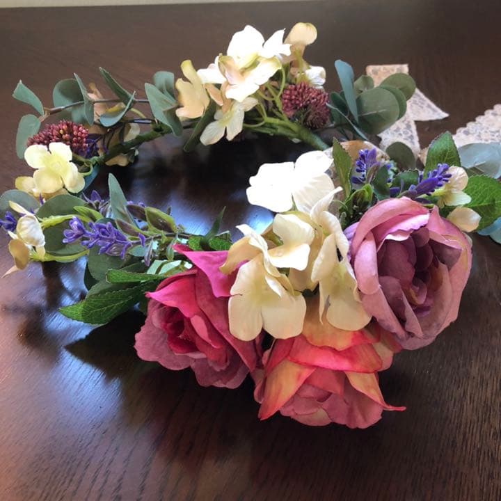 ブーケ　ブートニア　花冠　セット