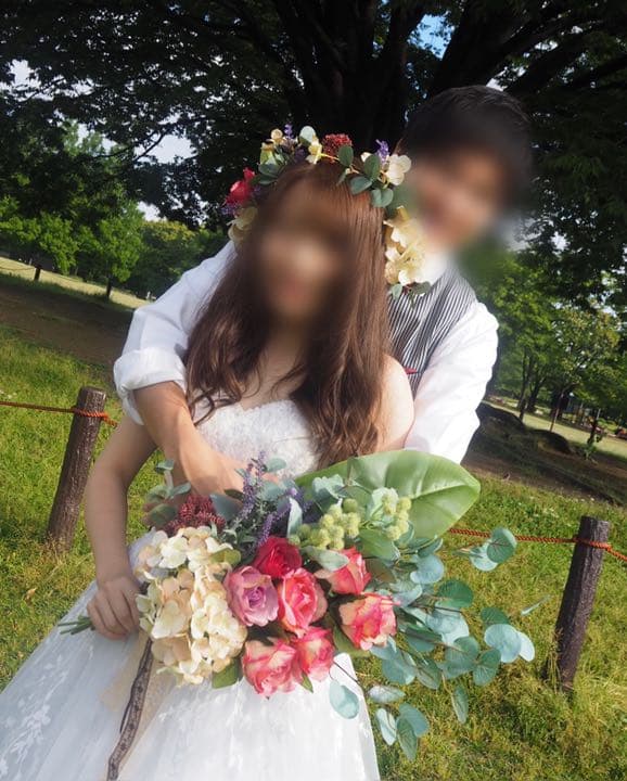 ブーケ　ブートニア　花冠　セット