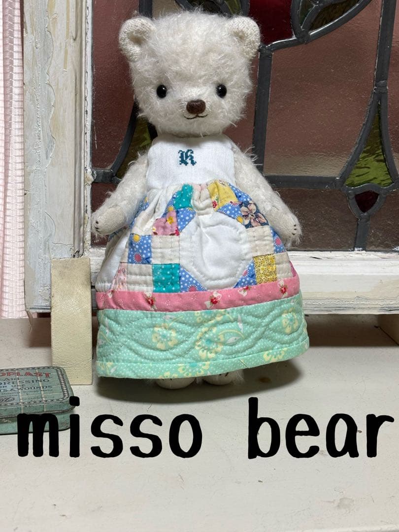 misso bear パッチワークドレスのクマ