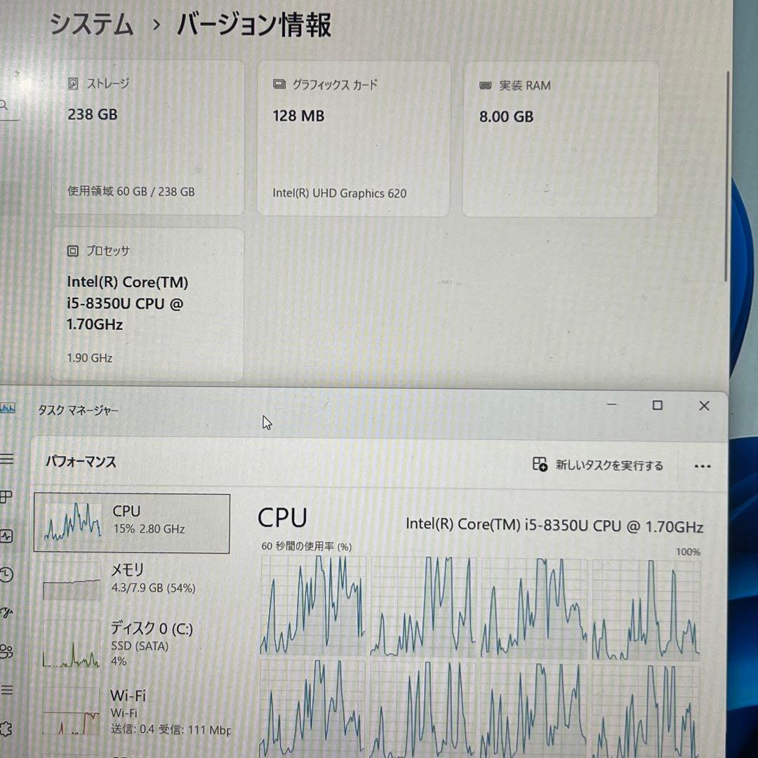 Panasonic レッツノート CF-SV win11 8GB 256GB