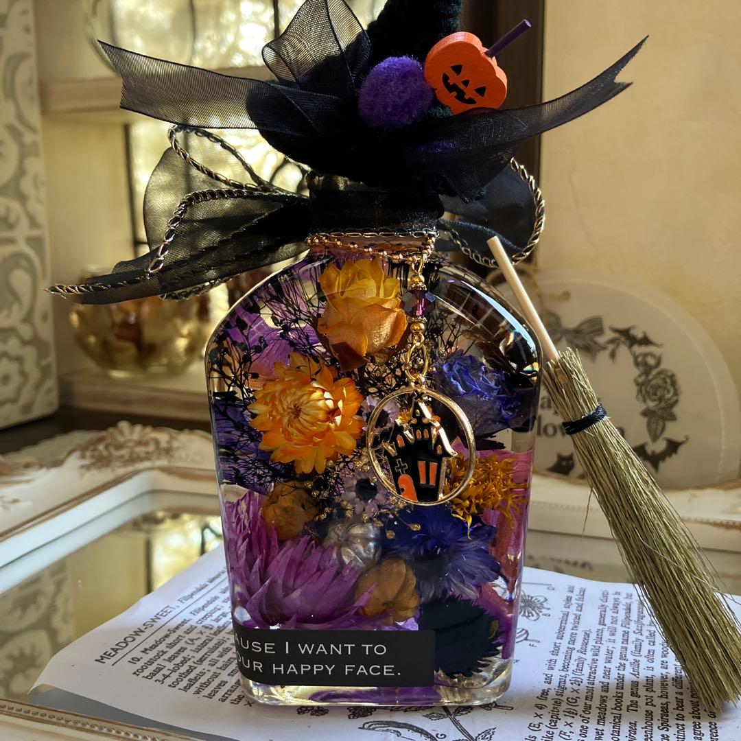 ◆ハーバリウム　262 ハロウィンカラーのウィスキーbottle*.:。✿*