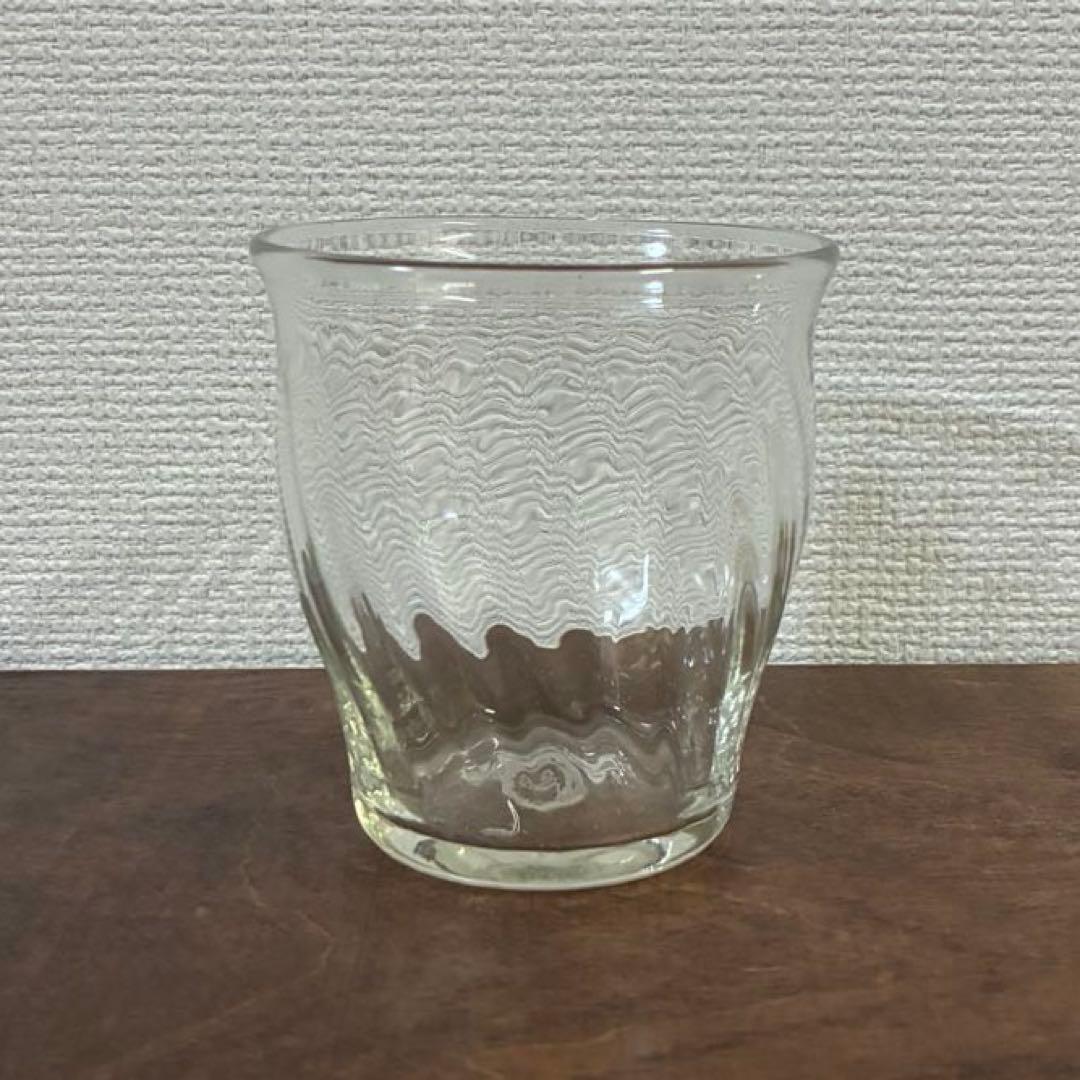 三宅義一 吹きガラス 硝子 グラス コップ モール チューリップ型