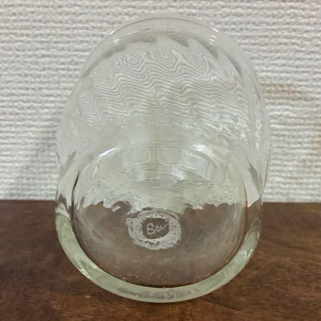 三宅義一 吹きガラス 硝子 グラス コップ モール チューリップ型