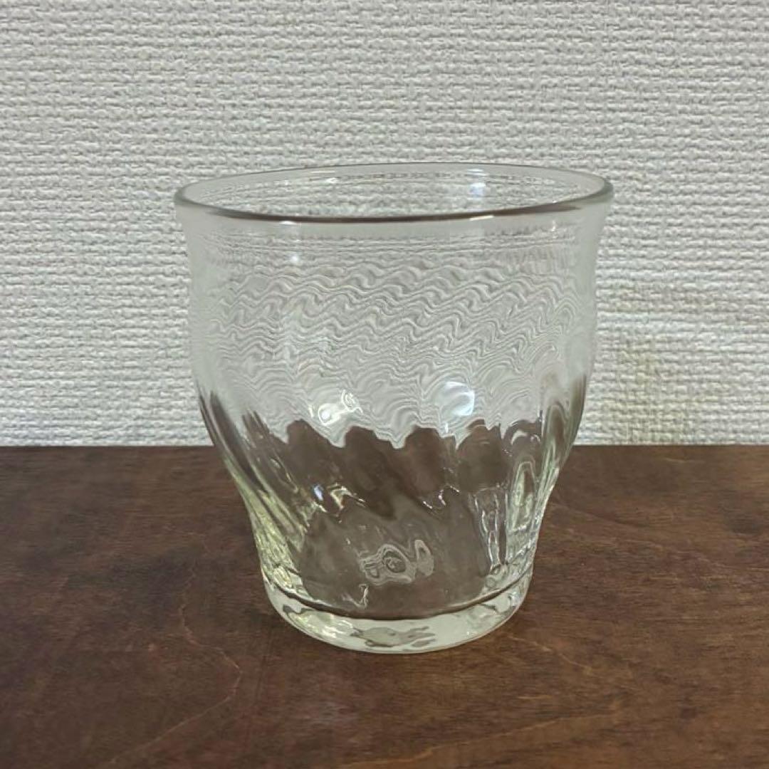三宅義一 吹きガラス 硝子 グラス コップ モール チューリップ型