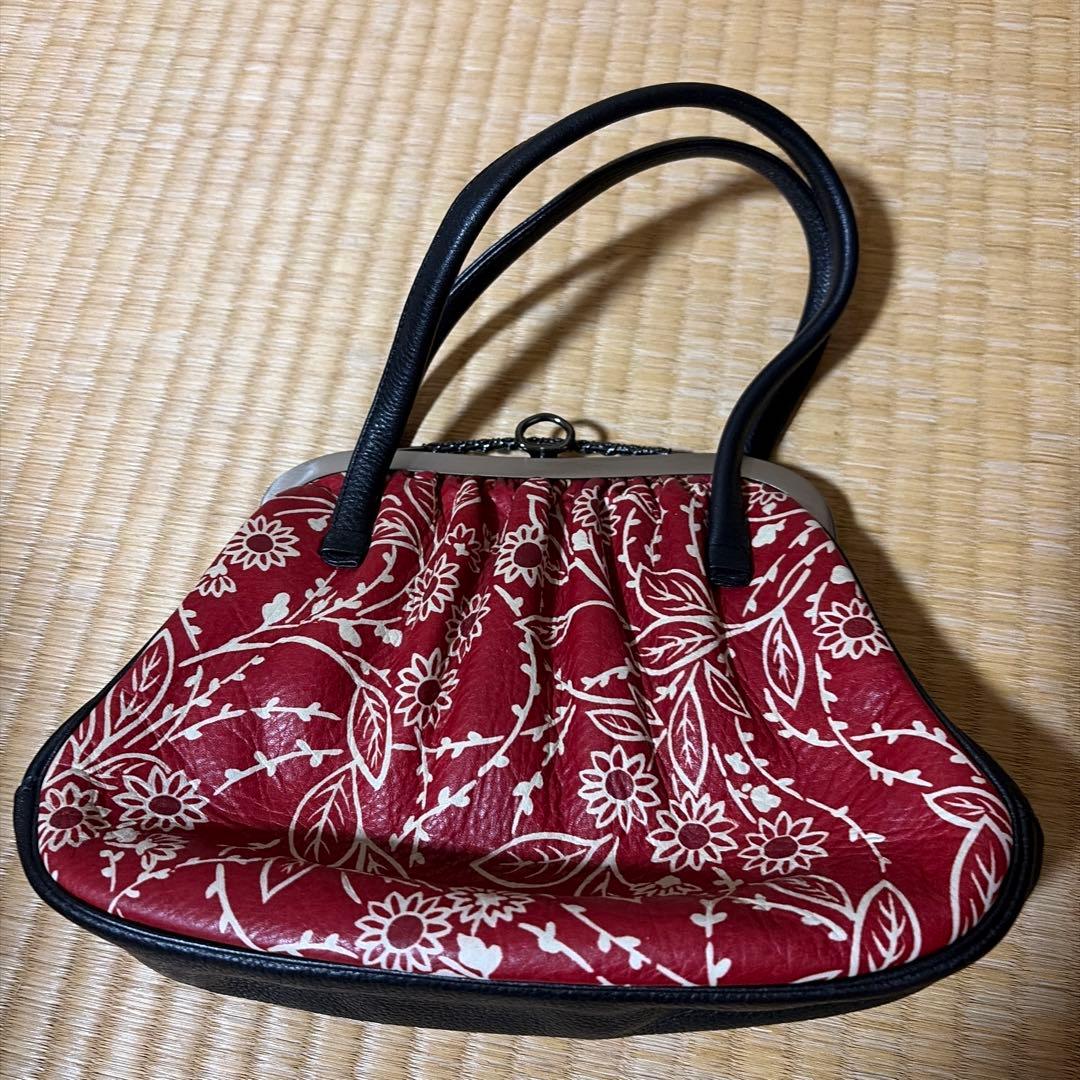 がま口バッグ　和柄