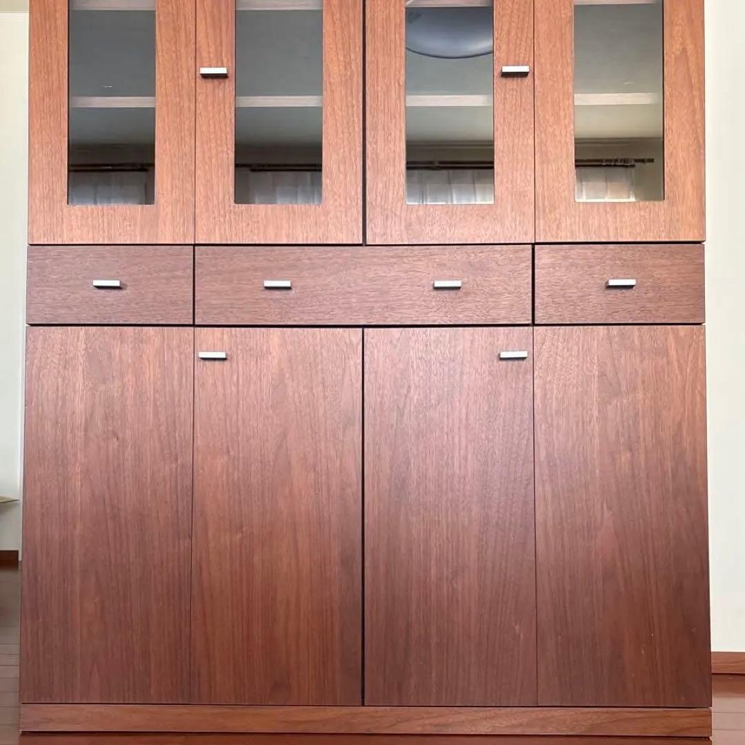 美品ACTUS購入 日本製 食器棚 本棚シェルフ引き出し収納 稼動棚カップボード