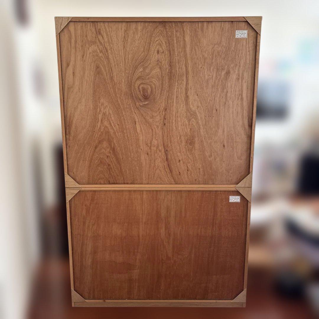 美品ACTUS購入 日本製 食器棚 本棚シェルフ引き出し収納 稼動棚カップボード