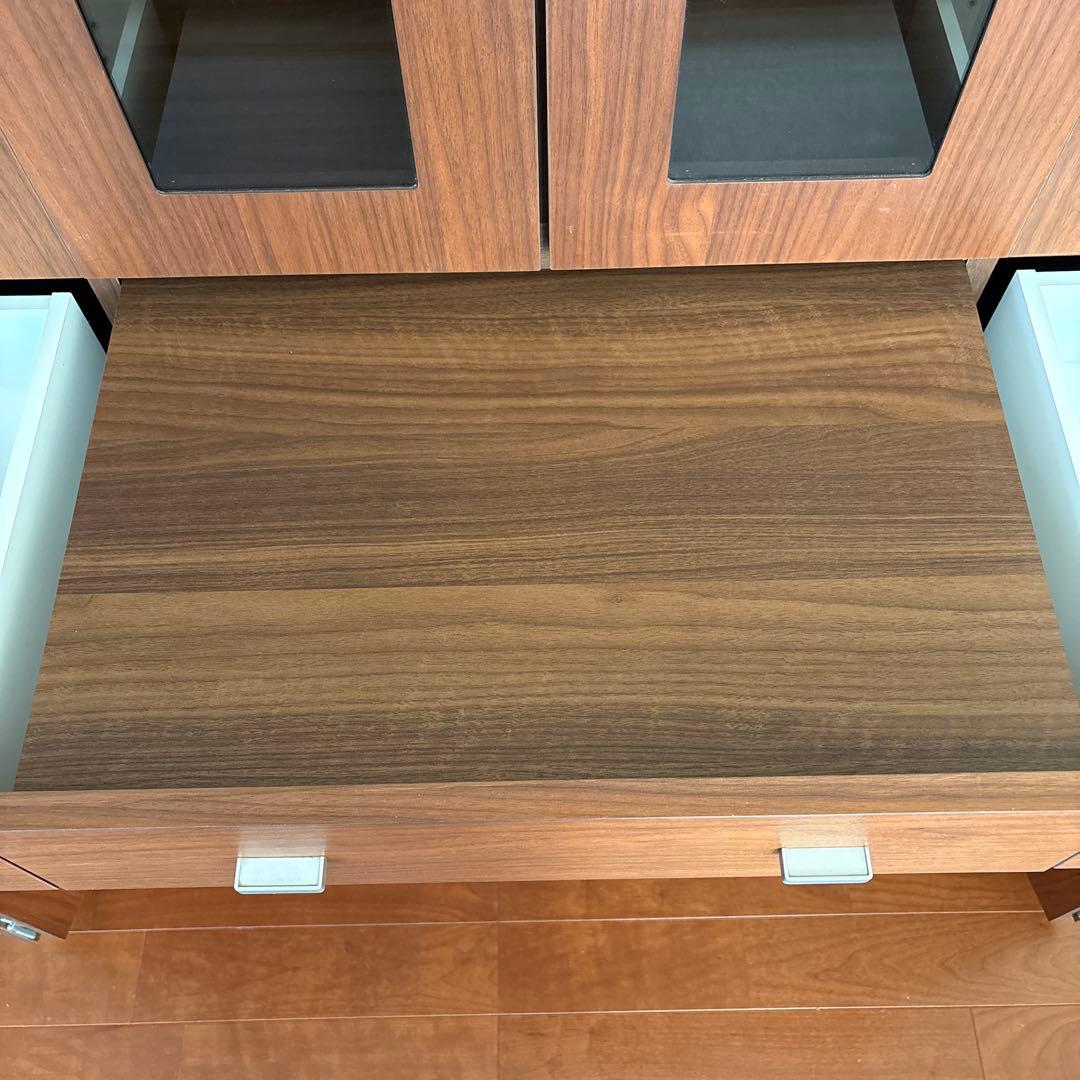 美品ACTUS購入 日本製 食器棚 本棚シェルフ引き出し収納 稼動棚カップボード