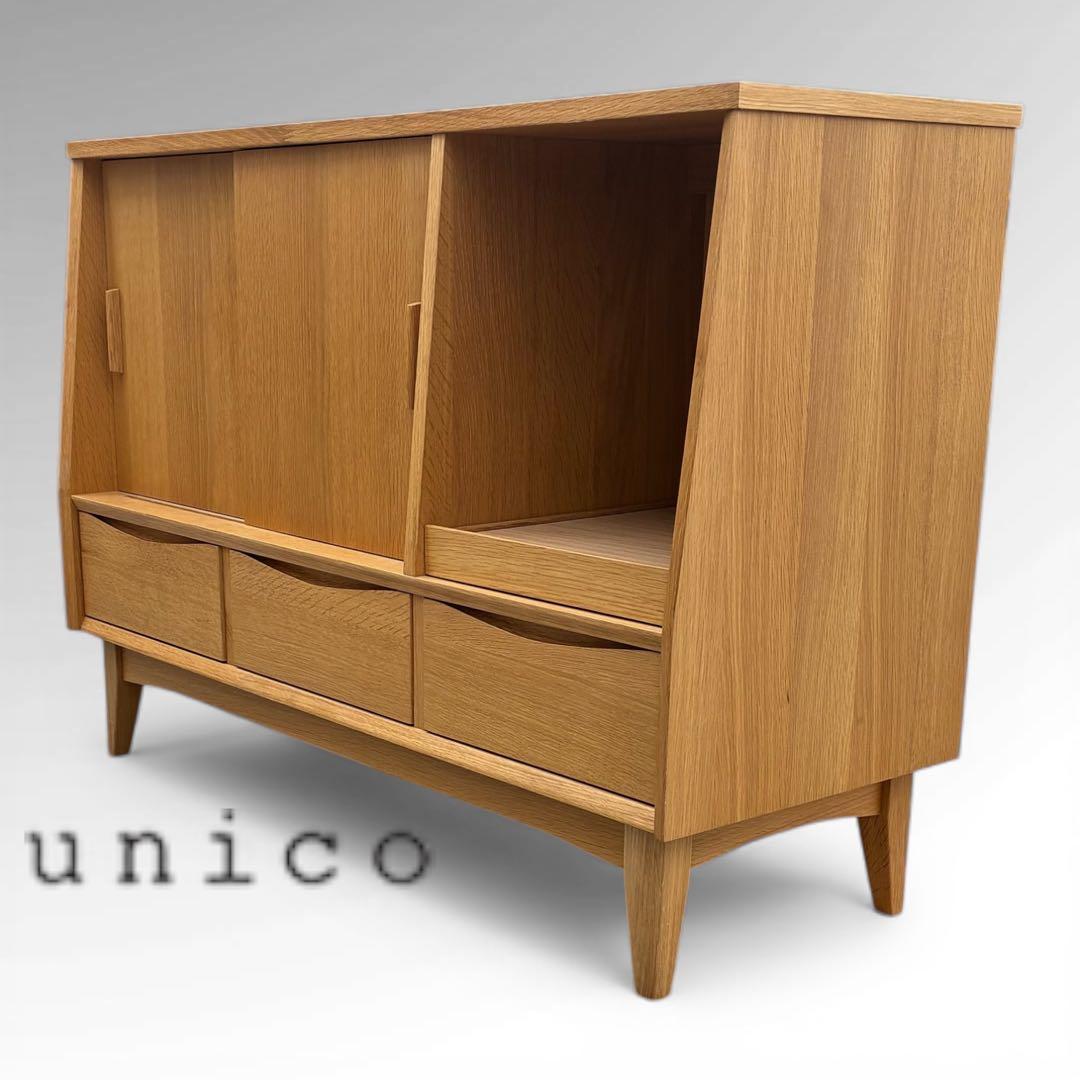 【美品】unico SIGNE キッチンカウンター レンジ台 　廃盤　w118